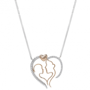 Diamond Pendant 18K Rose Gold (Mother’s Day), Love collection | Wazna Jewellery, Dubai
