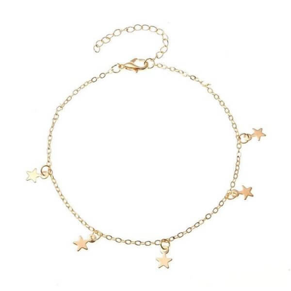 Gold silver boho beach star foot anklet chains jewellery
