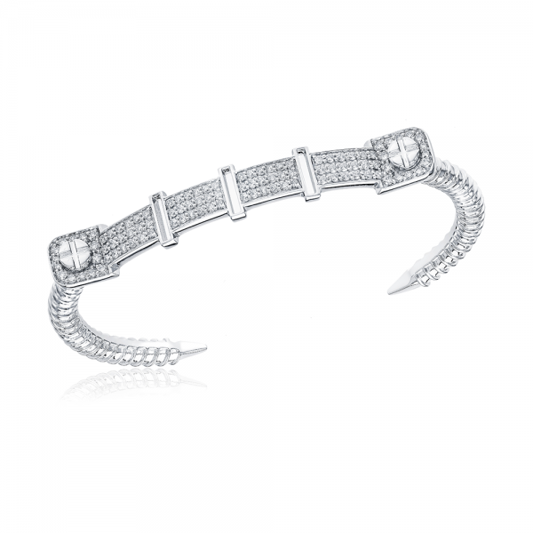 Full Diamond Bangle 18K Gold