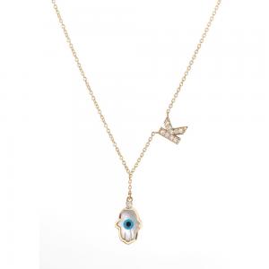 Gold 18K / Diamond Pendant -Letter, Wazna Jewellery, Dubai