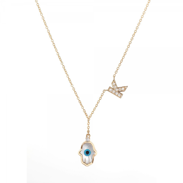 Gold 18K / Diamond Pendant -Letter