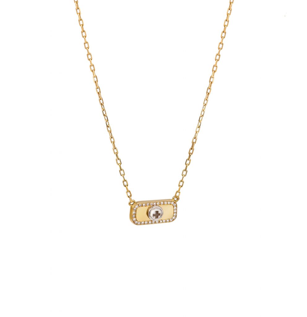 Diamond Pendant 18K Gold, Wazna Jewellery, Dubai