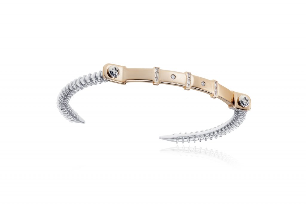 Diamond Bangle 18K Rose Gold, Wazna Jewellery, Dubai