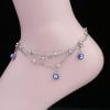 Tassel yellow gold bead chain fashion women eye anklet jewellery