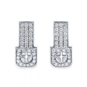 Full Diamond Earrings 18K Gold (Strength Of Spirit)