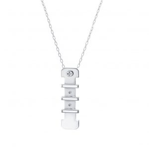 Diamond Silver Pendant 10mm. ( Strength of Spirit )