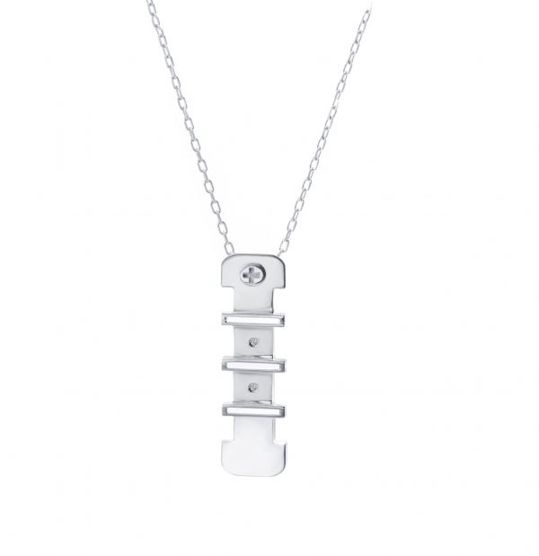 Diamond Silver Pendant 10mm.