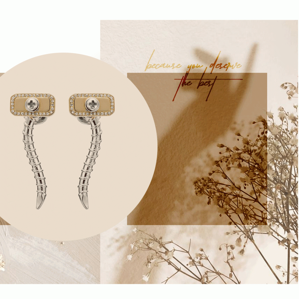 18K Gold Diamond Earrings
