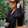 نظارة شمسية فيغاس بطبعة النمر و بعدسات مربعة من وزنة للمجوهرات، دبي