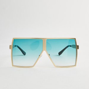 VEGAS in White Blue Turquoise Square Eyewear | Wazna Jewellery, Dubai