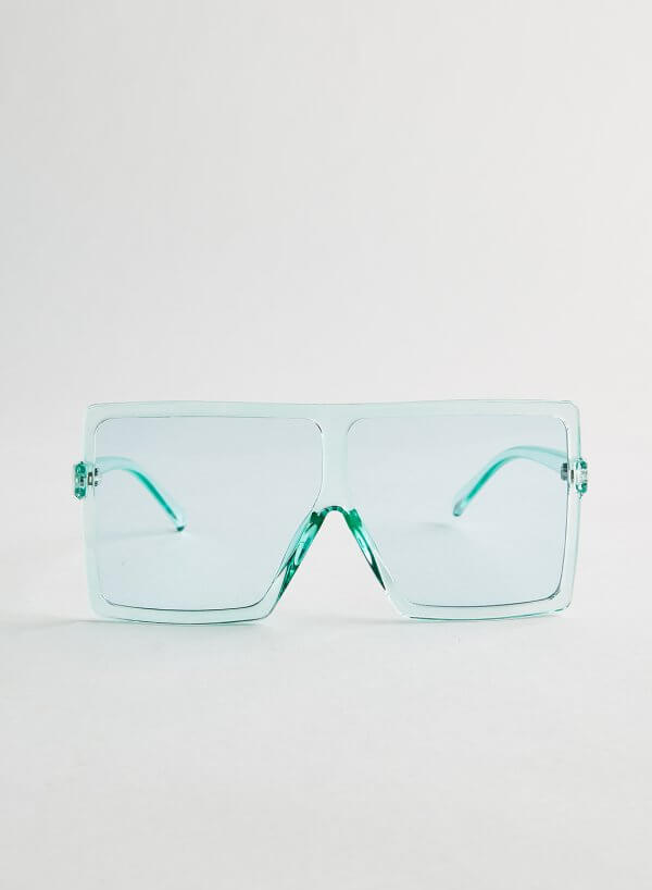 VEGAS in White Blue Turquoise Square Eyewear