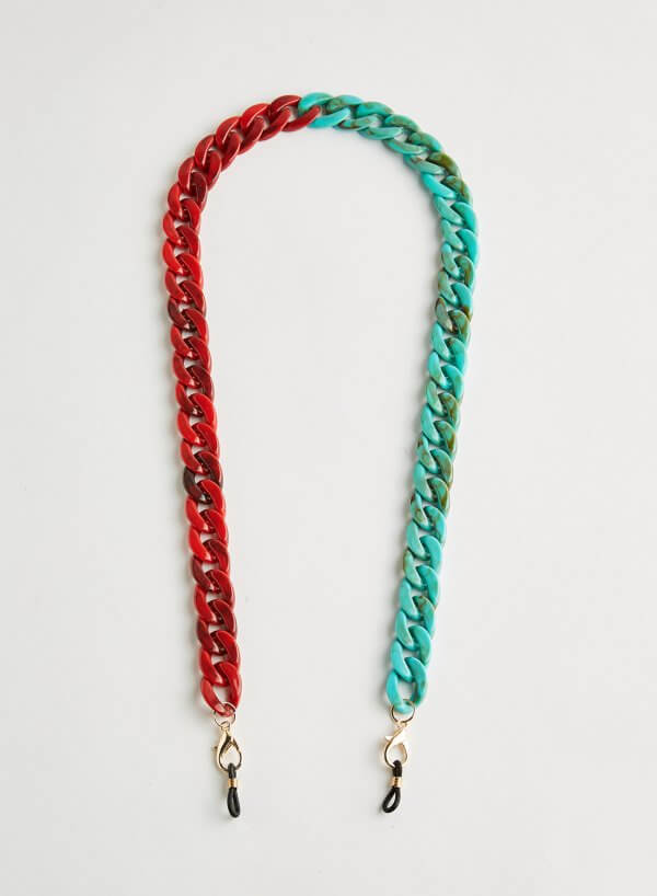Wazna Sunglasses Chain Strap two-toned Green/Red Marble