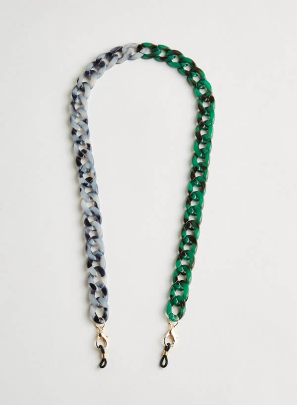 Wazna Sunglasses Chain Strap  two-toned Green/Grey Marble