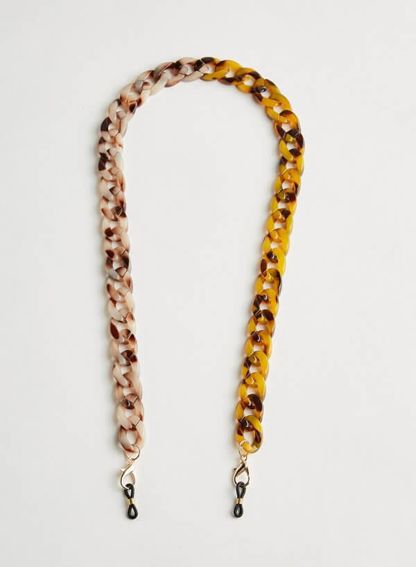 Wazna Sunglasses Chain Strap two-toned Coffee Marble