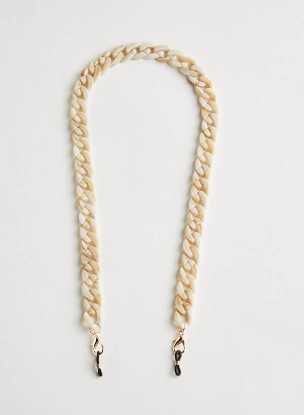 Wazna Sunglasses Chain Strap in Beige Marble