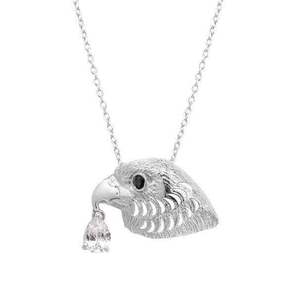 Falcon Pendant with Diamond White Gold 18K - L