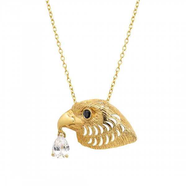 Falcon Pendant with Diamond Yellow Gold 18K - L