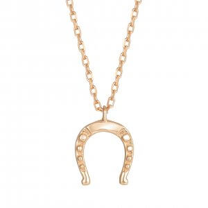 Horse Shoes Rose Gold S pendant | Wazna Jewellery, Dubai