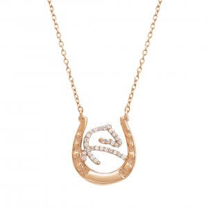 Horse Pendant with Diamond Yellow Gold | Wazna Jewellery, Dubai