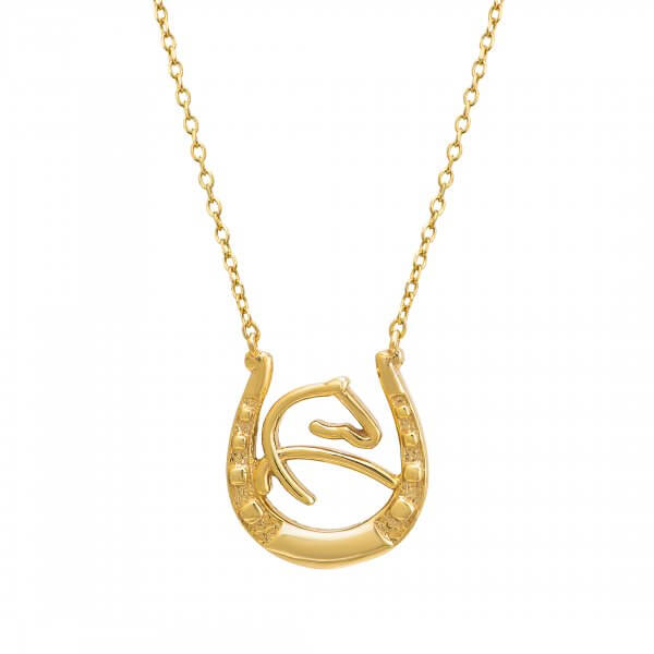 Horse Pendant 18K Yellow Gold