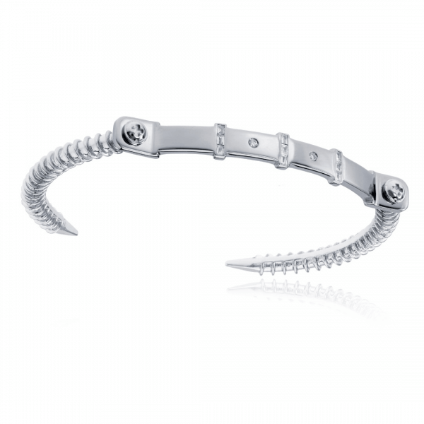 Diamond Bangle 18K White Gold